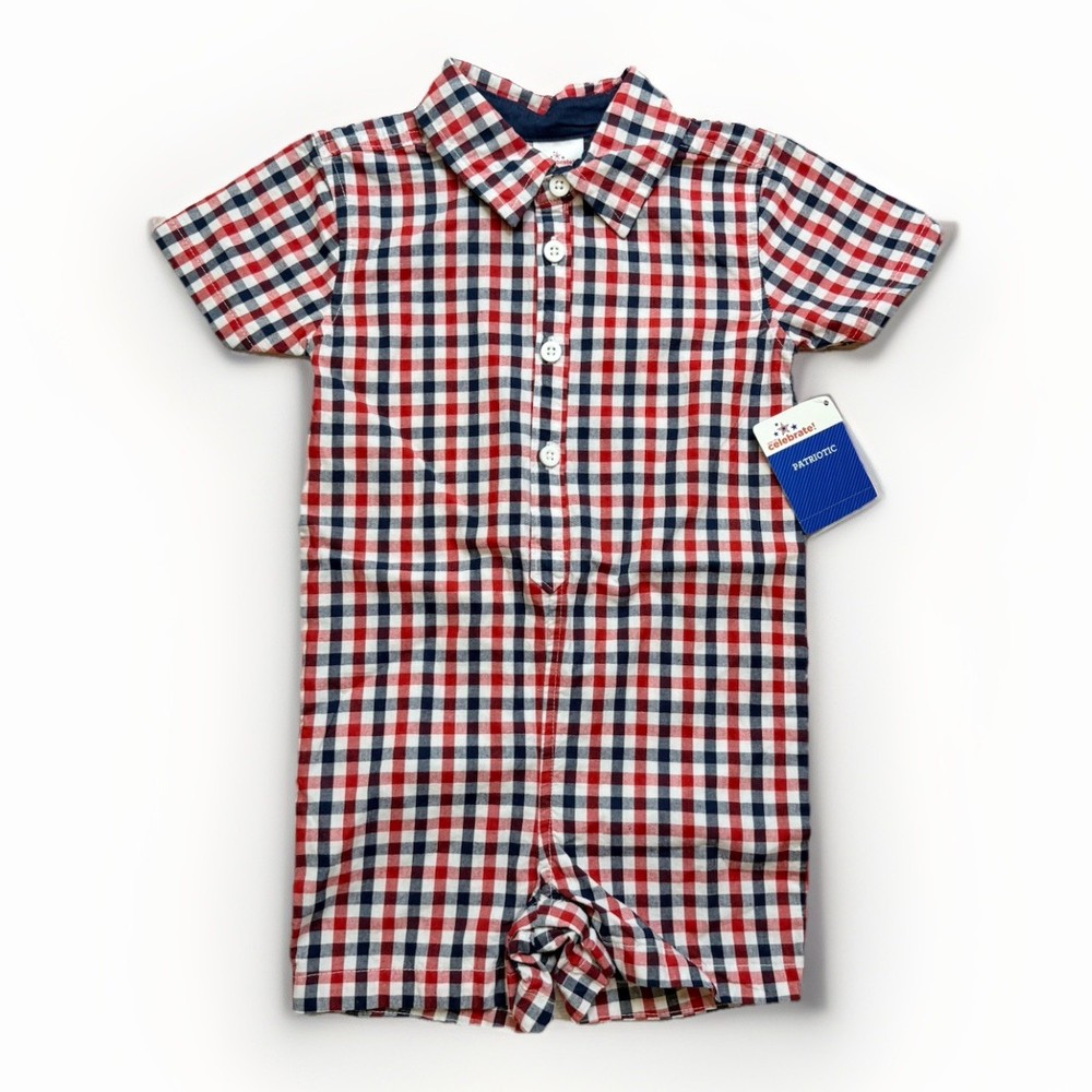 Way To Celebrate Patriotic Woven Romper 18 Months NWT!