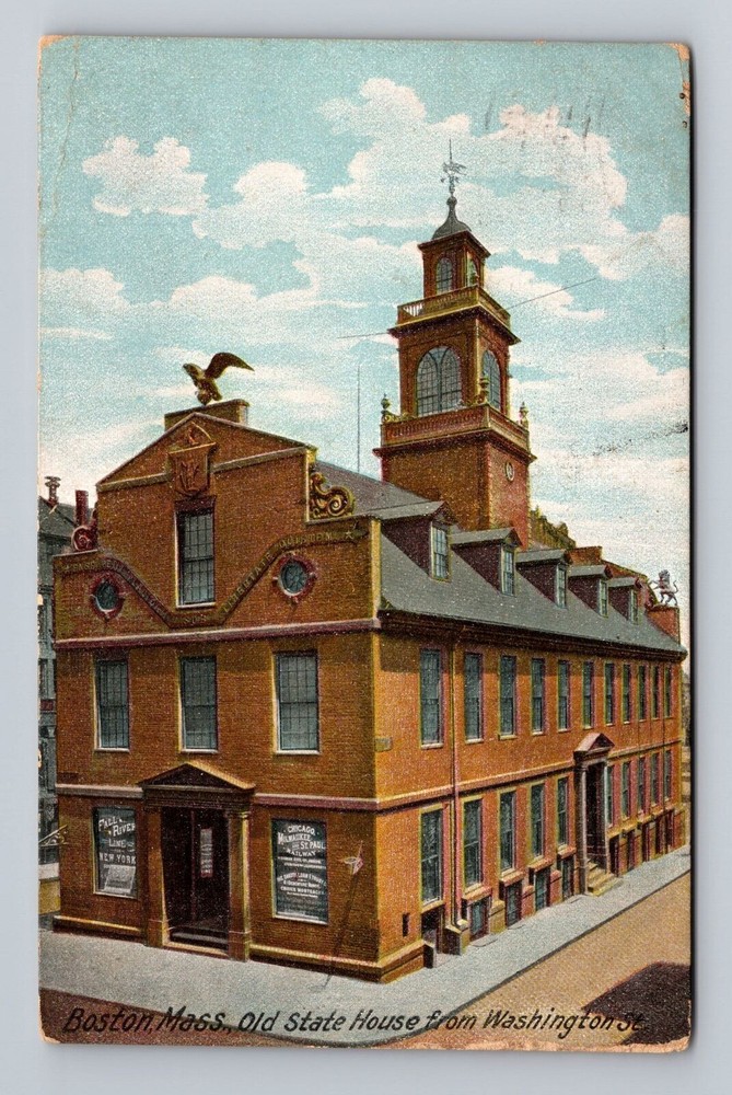 Massachusetts MA Boston State House From Washington Vintage Postcard