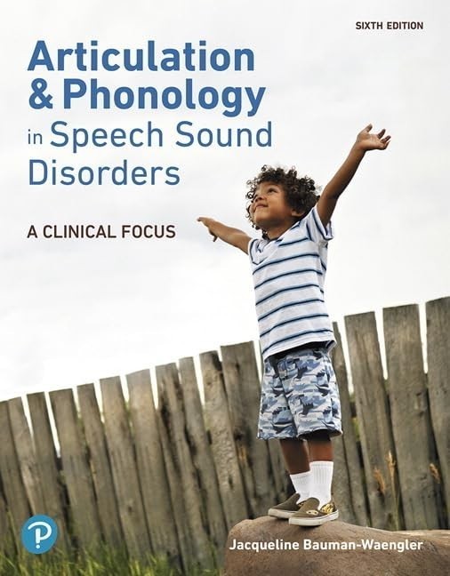 Articulation and Phonology in Speech Sound Disorders Paperback N004