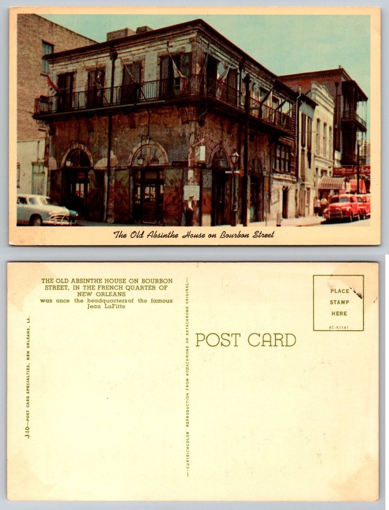 Old Absinthe House Bourbon Street New Orleans Jean Lafitte Postcard-image
