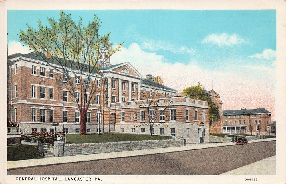 Lancaster PA Pennsylvania General Hospital Downtown 1920s Vtg Postcard Y5