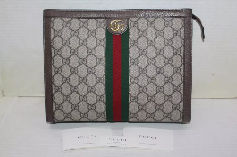 Gucci GG Supreme Canvas Ophidia Pouch Clutch 625549