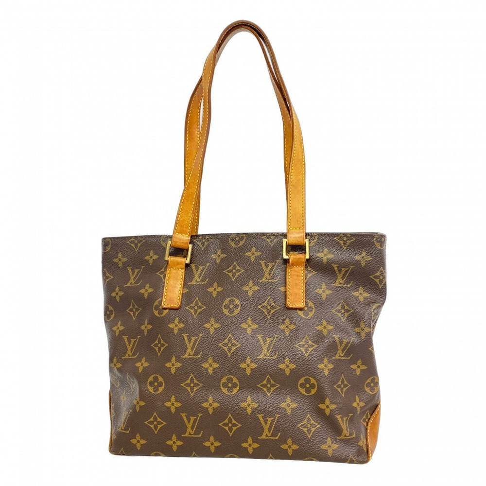 Louis Vuitton Monogram Cabas Piano Tote Bag M51148 Brown Preowned 5gc2402h
