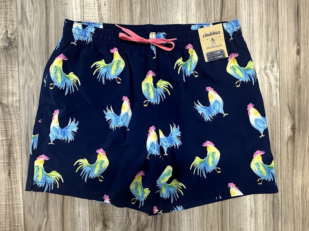 Chubbies The Fowl Plays 5.5” Classic Swim Trunk Men’s Size XL NWT