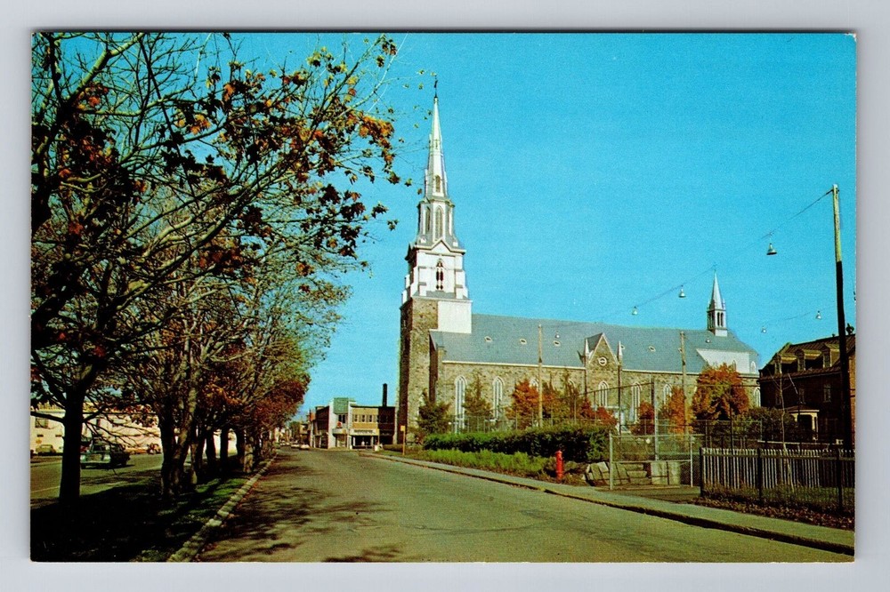 Quebec Canada, Rimouski, St. Germain Cathedral, Antique Vintage Postcard
