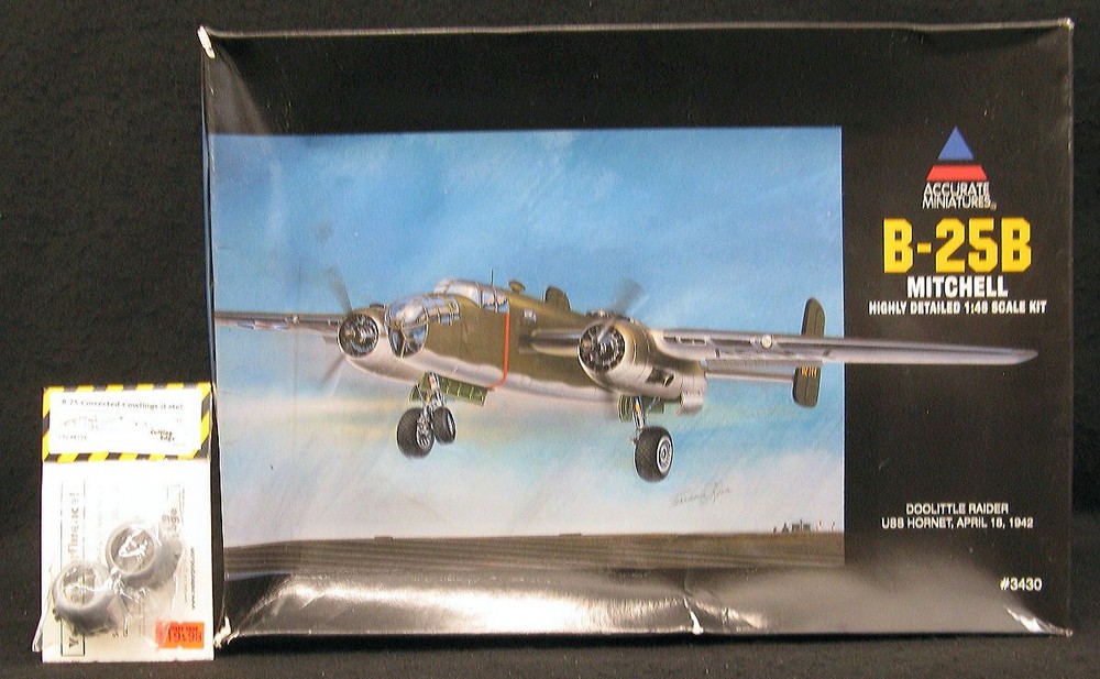 1/48 Accurate Miniatures B-25B MITCHELL DOOLITTLE RAIDER + RESIN COWLINGS *MINT*