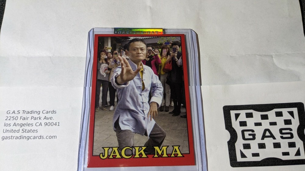 G.A.S. Gas Trading Card Jack Ma #13 Alibaba Rookie Card Limited Edition Sealed