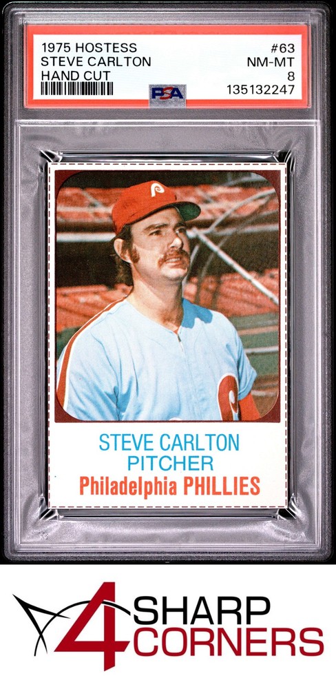 1975 Hostess Hand Cut #63 Steve Carlton Phillies Hof Psa 84SC is now accepting consignments at just 5% on $1,000+