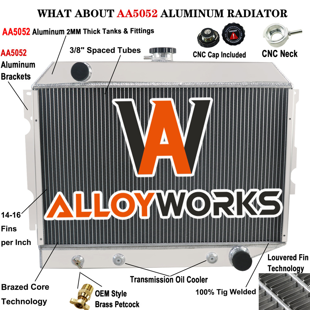 3 Row Aluminum Radiator fit 1968-1974 DODGE MOPAR CARS SMALL BLOCK 26