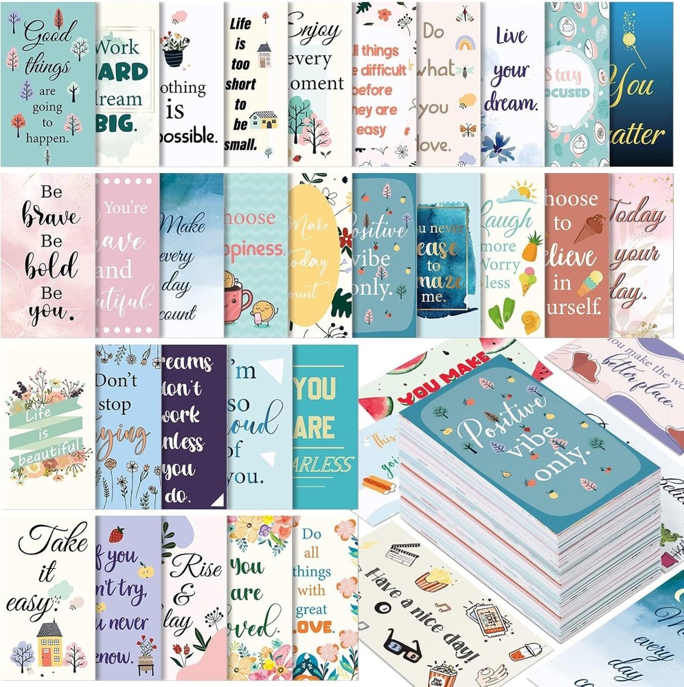 Jinei 300 Inspirational Affirmation Cards Positive Motivational Cards Small Mini