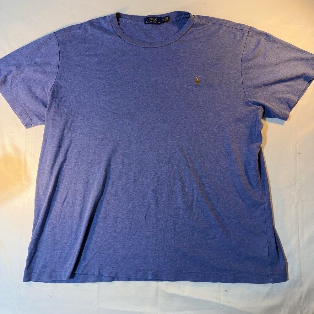 Polo Ralph Lauren Mens Classic Fit Soft Cotton Crewneck T-Shirt Blue Size XLT