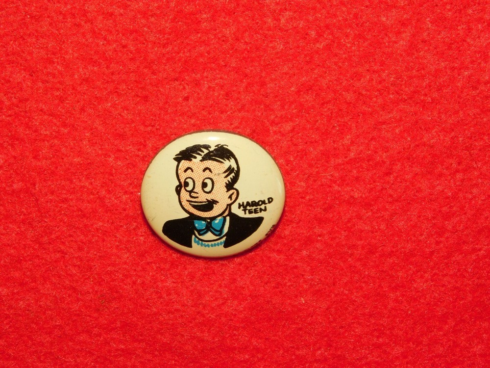 Vintage Pinback Button Kellogg's Pep Harold Teen Cereal