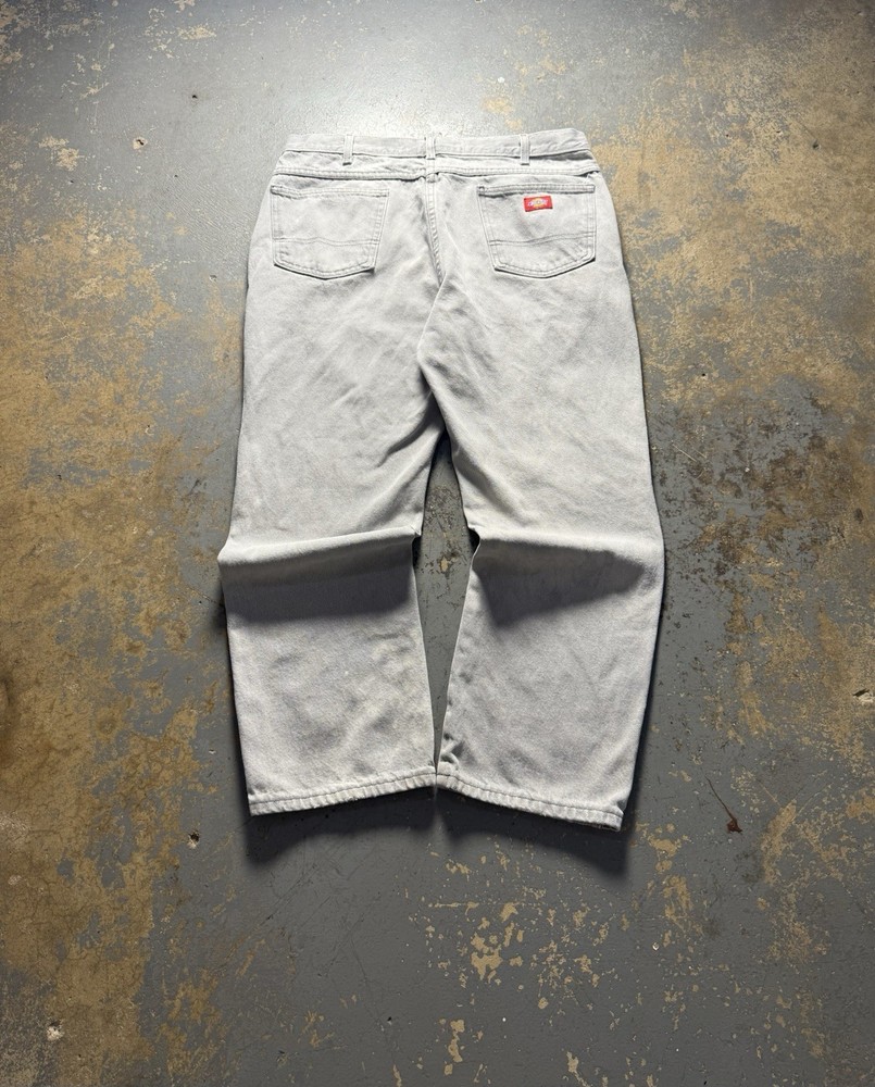 Vintage Dickies Y2K Distressed Gray Baggy Work Pants Size 36x30