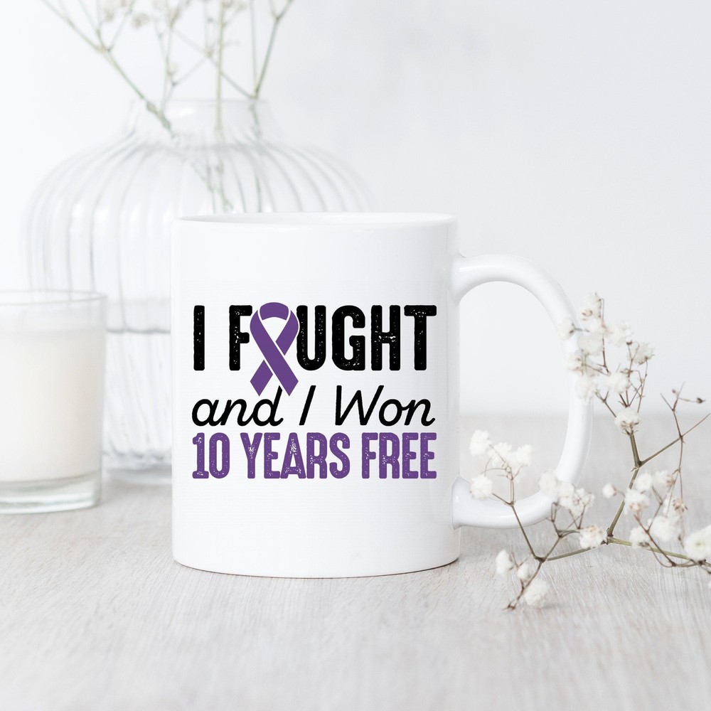 Leiomyosarcoma Survivor 10 Years Free Cancer Warrior Mug  
