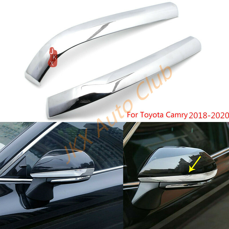 ABS Chrome Side Mirror Cover Trim for Toyota Camry 2018-2022 (2pcs)-image
