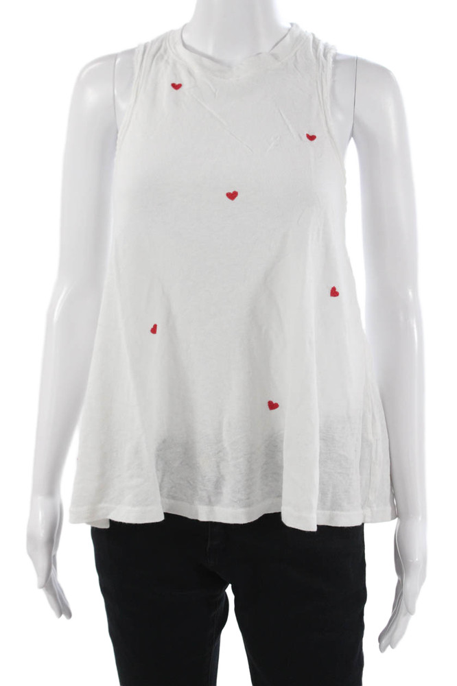 Sundry Womens White Basic Sleeveless Tank Hemp Cotton Crew Neck Size 1Free Shipping in US $100+ Orders | $6.95 Orders Below