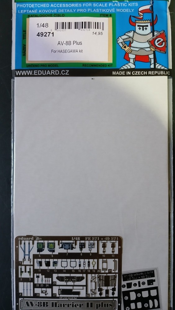 Eduard 1/48 AV-8B Plus Harrier II Cockpit+Detail (Hasegawa) 49271