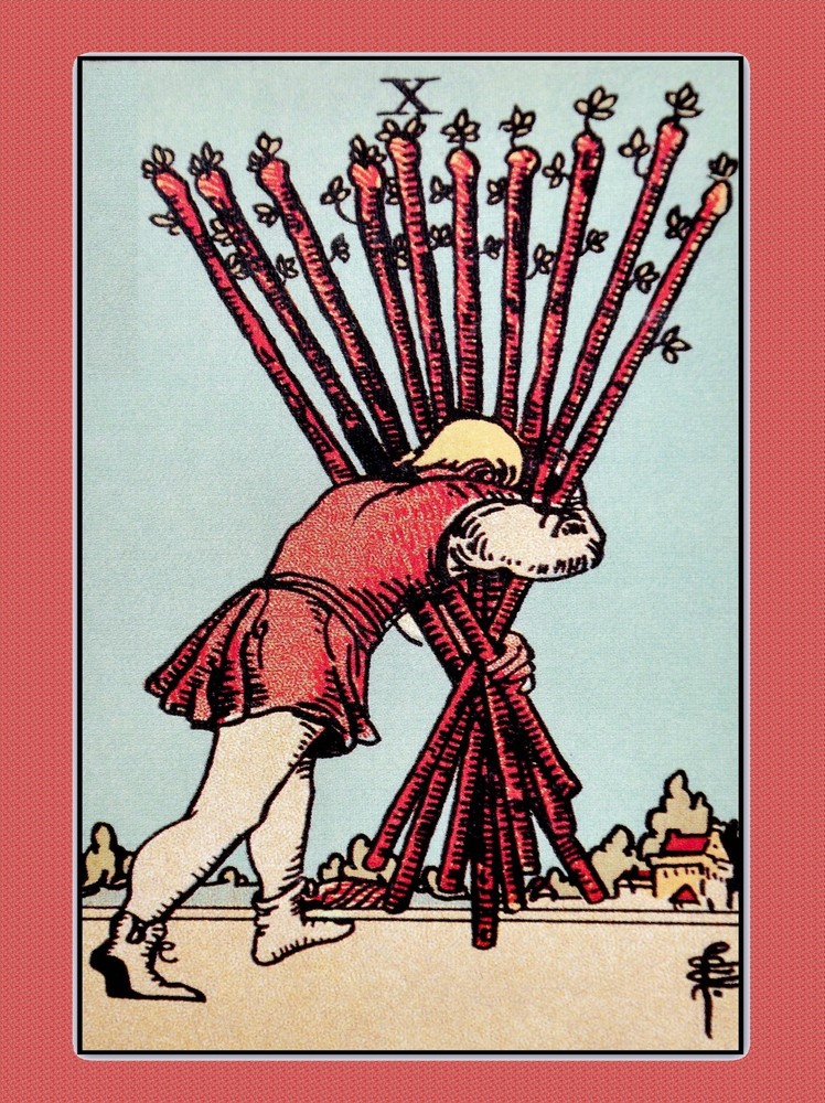 Vintage Tarot Card Clubs Mystical Office Wall Art Decor Poster 11411