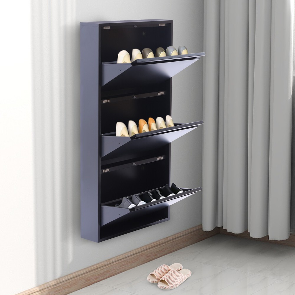Modern Shoe Rack Cabinet with Drawers - High-Capacity Storage for Home