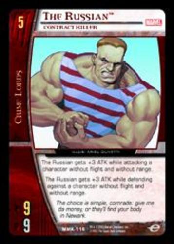 VS System: The Russian, Contract Killer [Played] VS: Marvel Knights TCG CCG Clas