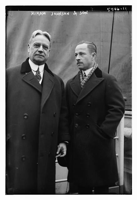 Photo:Hiram Johnson and son