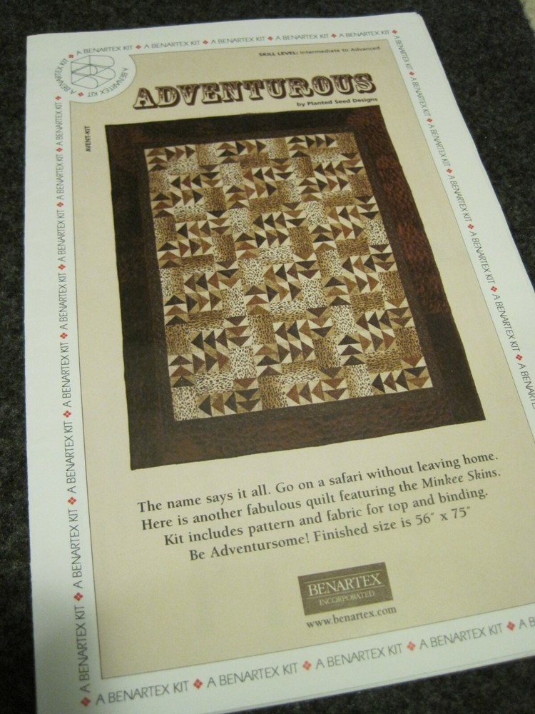 Planted Seed Designs ADVENTUROUS BENARTEX Quilt Pattern No Fabric