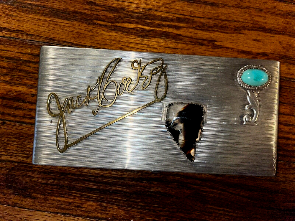 Jack Cortez' Fabulous Las Vegas Mag Personalized Sterling Silver Cigarette Case