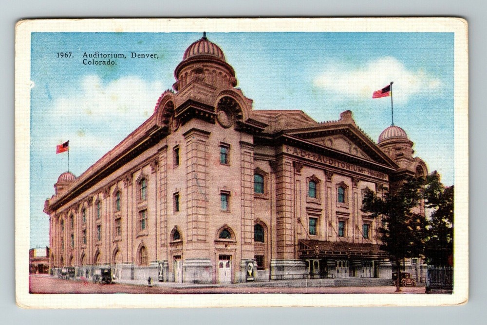 Denver CO-Colorado, Auditorium, Exterior, Vintage Postcard