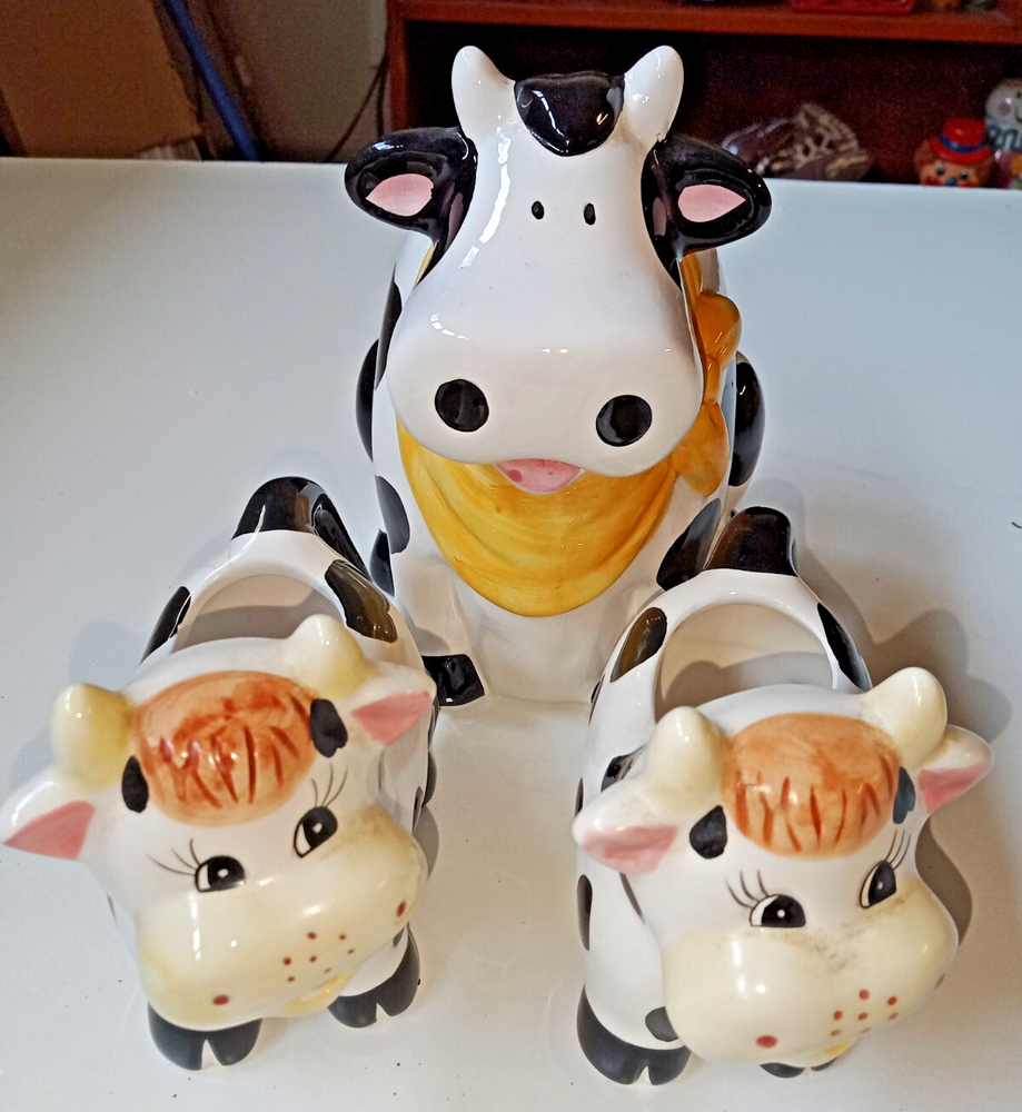 Vintage Cow Planters for Cooks Club Houston Harvest Collection  