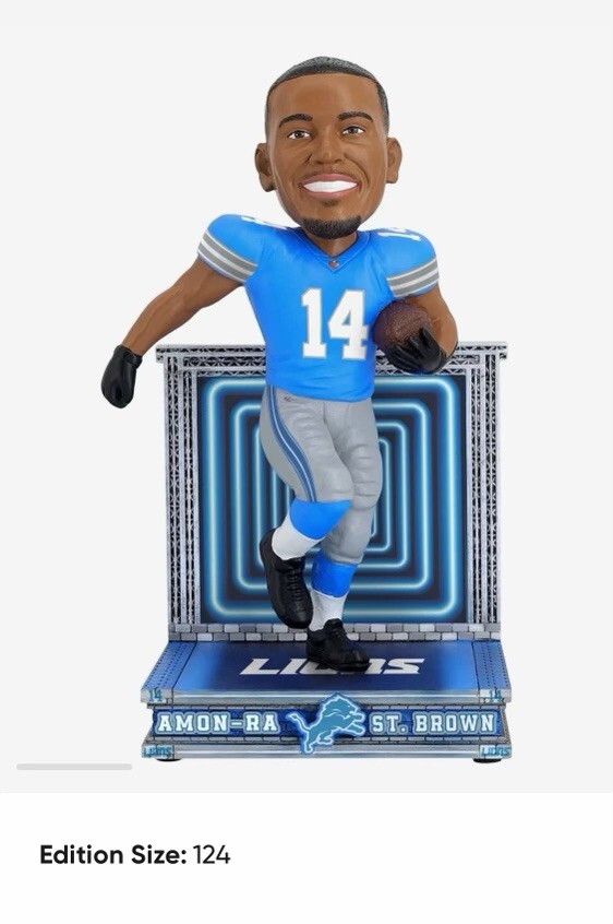 Amon-Ra St Brown Detroit Lions Motor City Momentum Bobblehead New In Box