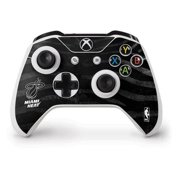 NBA Miami Heat Xbox One S Controller Skin - Miami Heat Black Animal Print