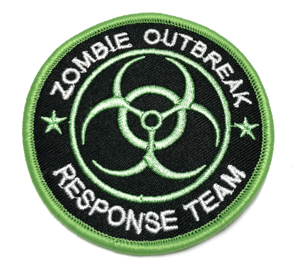 Zombie Outbreak Response Team Green Patch Embroidered Iron-on Applique Infected