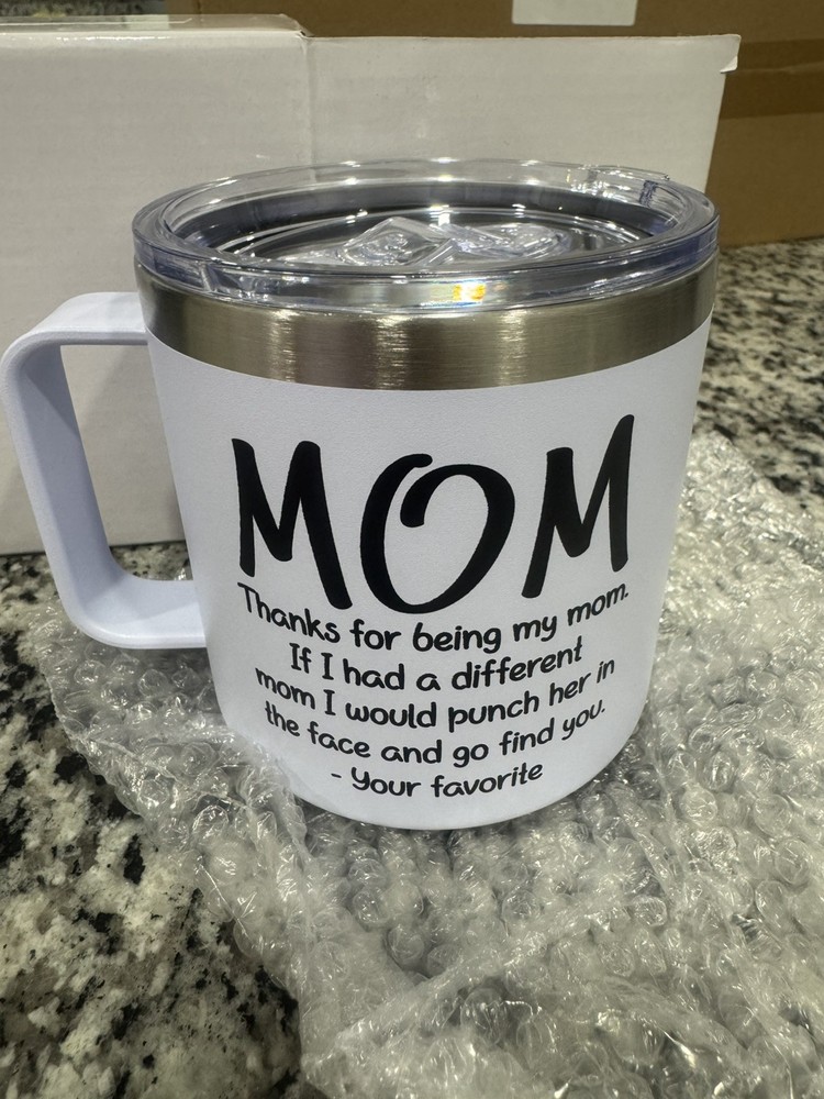 14oz Coffee Mug Slider Lid Stainless Steel Vacuum Double Wall Insulation Tumbler