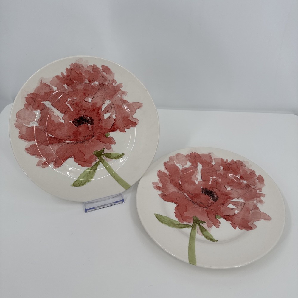 Royal Stafford Pink Poppy 8.5” Salad Plate England - Set of 2