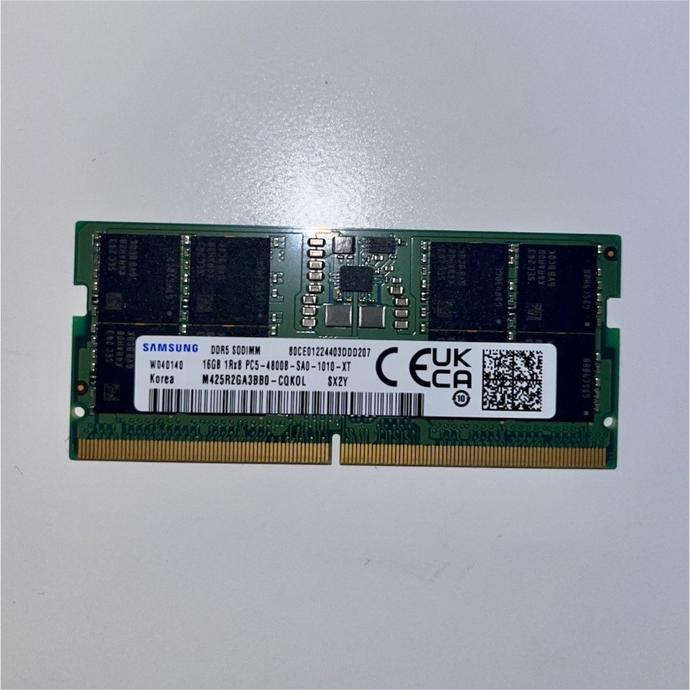 Samsung 16GB DDR5 262-Pin SO-DIMM PC5-4800B Non-ECC RAM M425R2GA3BB0