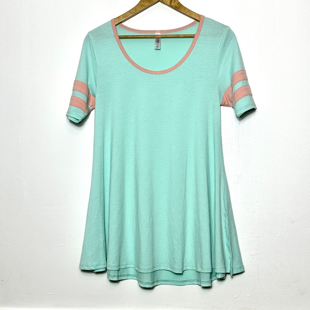 Lularoe Tunic Womens XS Pullover Round Neck Short Sleeve Blouse Top Shirt