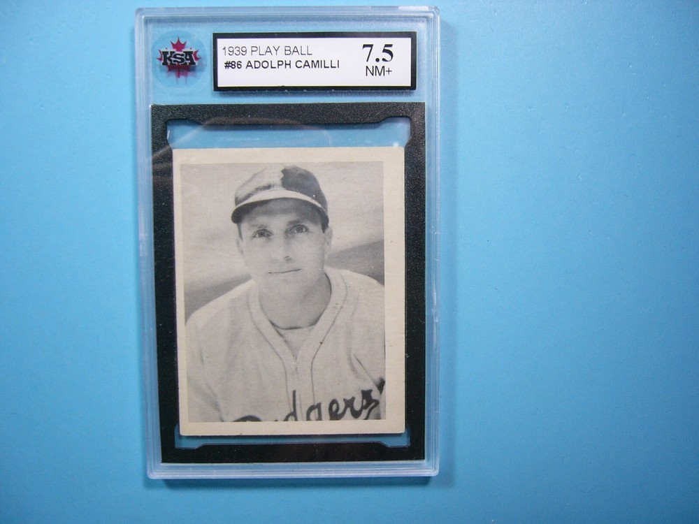 1939 Play Ball MLB Baseball Card #86 Adolph Camilli KSA 7.5 NM+