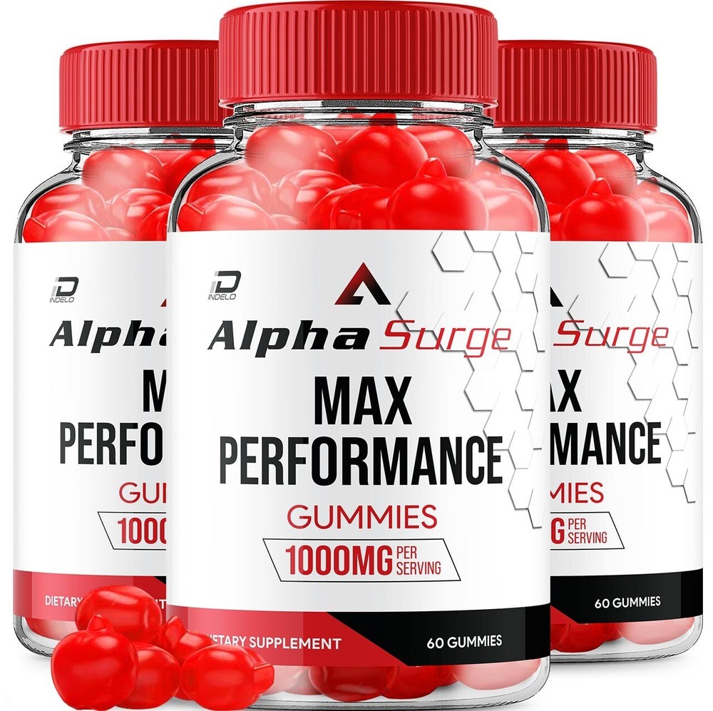 (3 Pack) Alpha Surge Gummies for Men – AlphaSurge ACV Gummy 1000MG,Vitamin B12