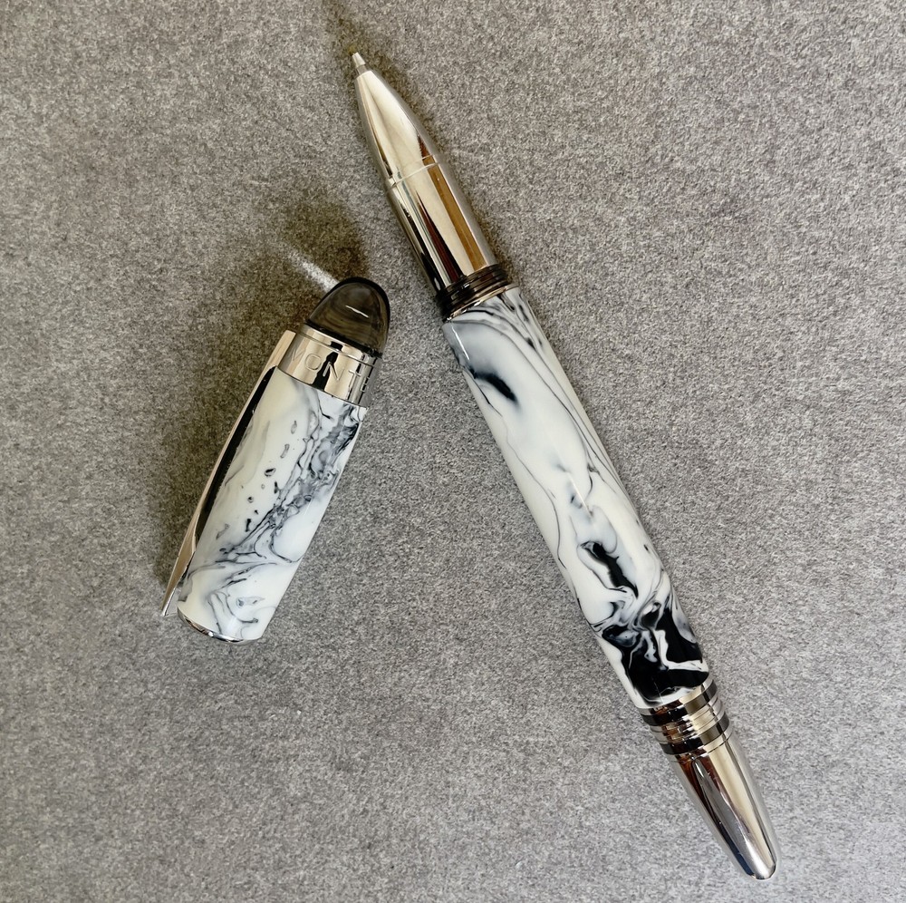 Deluxe Crystal Head Walker Series White Painting Color Rollerball Pen #10
