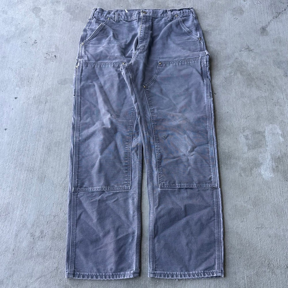 Vintage Y2K Carhartt gray double knee work wear carpenter pants