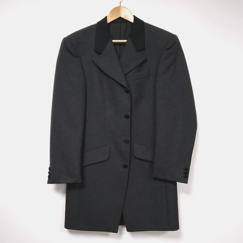 Magee Prince Edward Charcoal Grey Black Wool Suit Jacket Short Ex-Hire