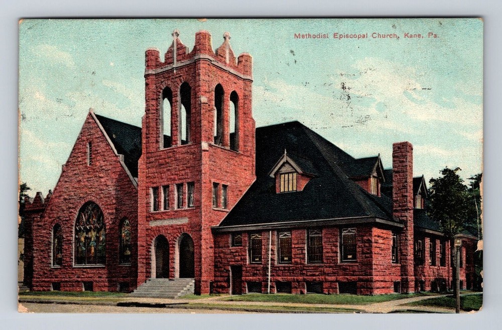 Kane PA-Pennsylvania, Methodist Episcopal Church, Antique Vintage c1909 Postcard