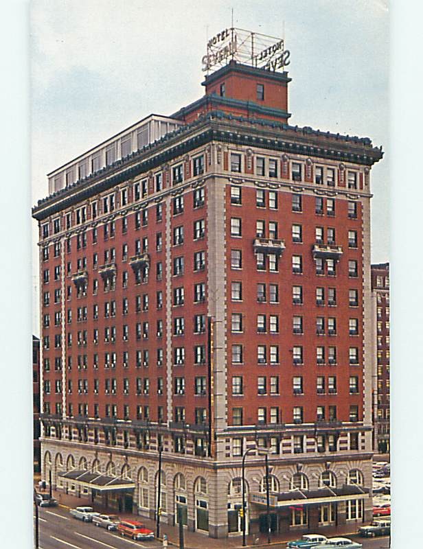 Unused Pre-1980 OLD CARS & SEVERIN HOTEL Indianapolis Indiana IN Q5548@