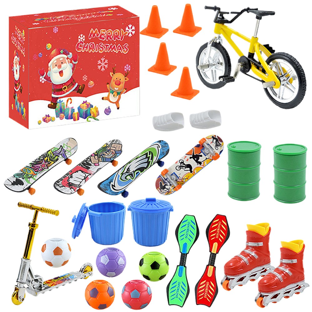 Mini Finger Skateboard Advent Calendar 24 Days Christmas Countdown Calendar Gift