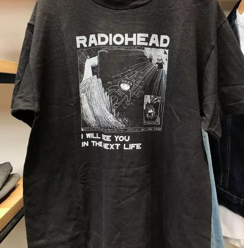 Radiohead band 90s Graphic short sleeve black T shirt Size tee S-5XL NH8455