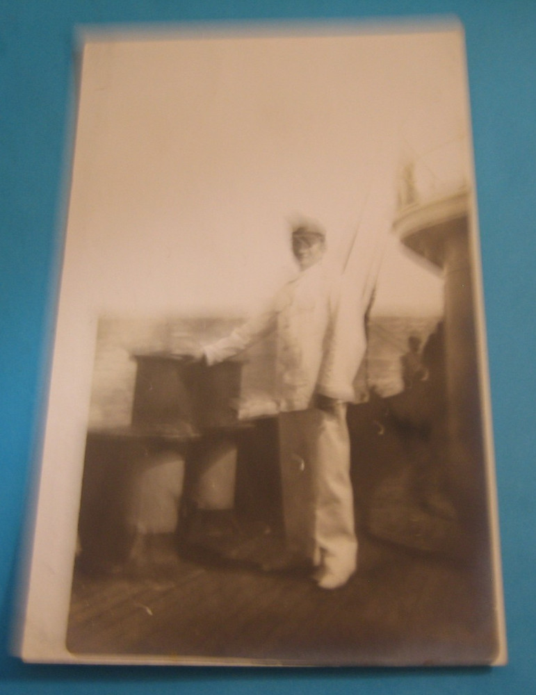 ANTIQUE 1900s  RPPC POSTCARD SAILOR IN UNIFORM MILITARY