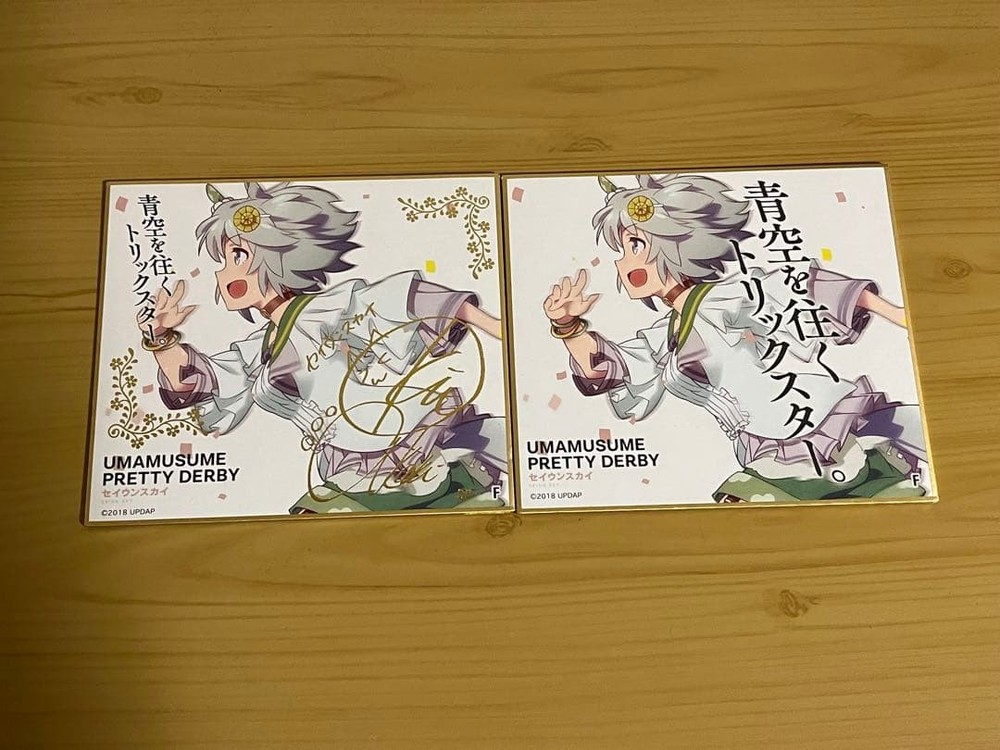 Uma Musume Seiun Sky Autographed Shikishi 2 Sheet Set Limited Collectible