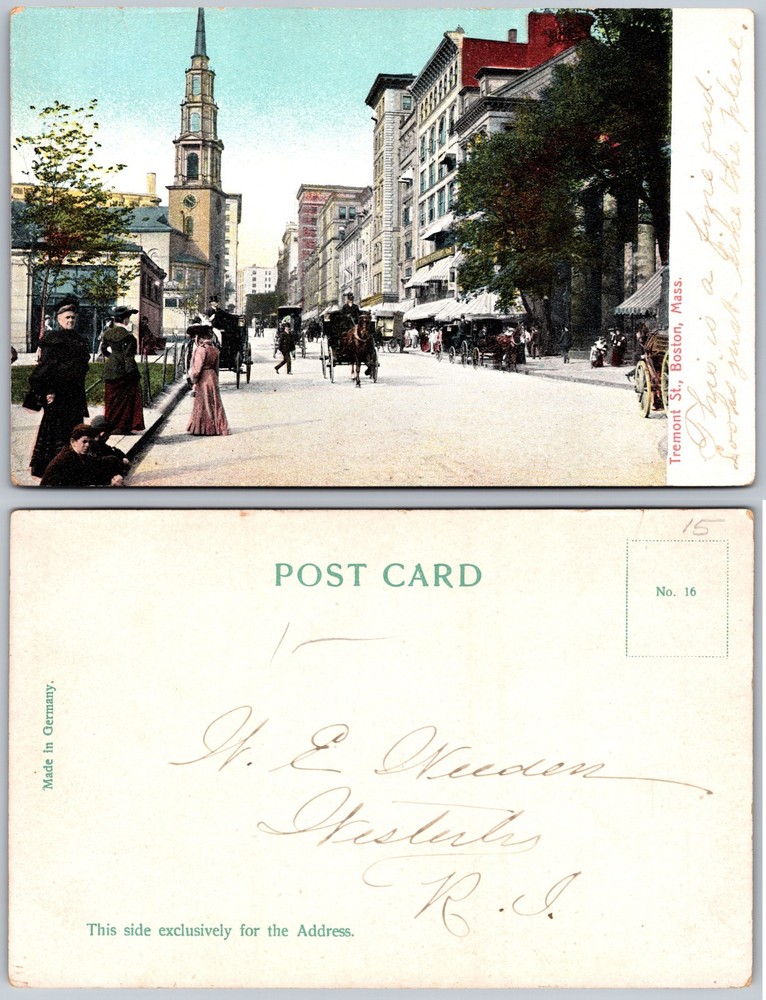 Westminster Street Street Scene Providence Rhode Island Postcard