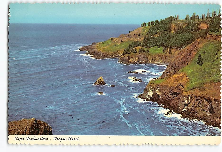 Postcard Cape Foulweather Oregon Coast Oregon USA