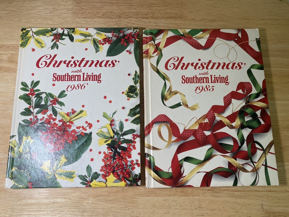 Vintage Oxmoor House Christmas With Southern Living 1985 & 1986 Hardcover Books